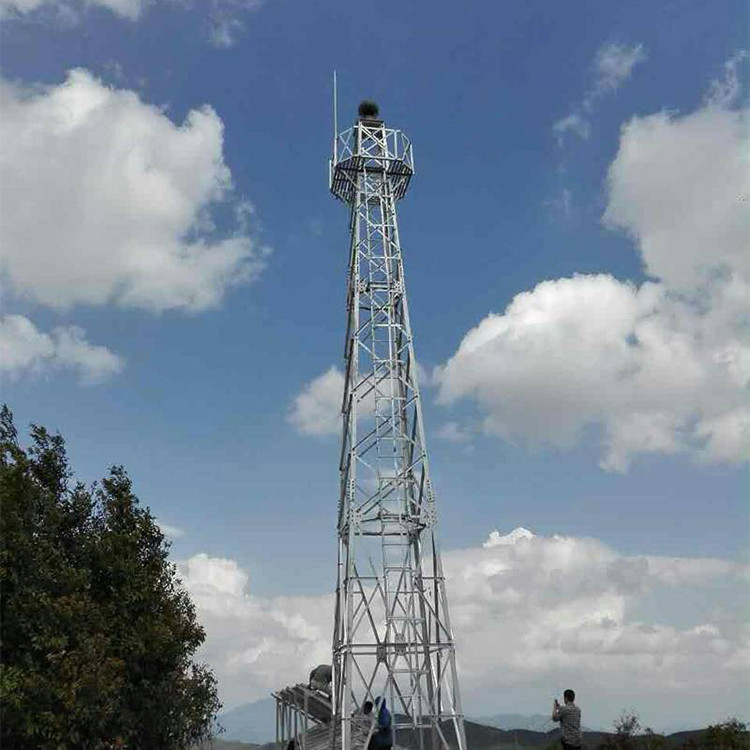镀锌钢结构草原监控塔兆宇森林防火瞭望监控铁塔