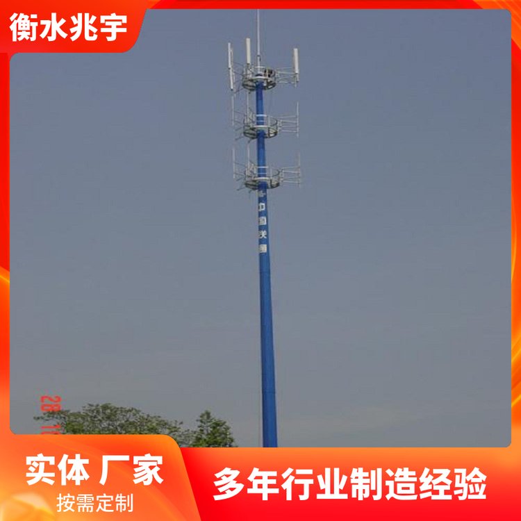 兆宇供应 景观通讯塔 抱杆移动通信塔 单管通信塔 通信杆塔基站