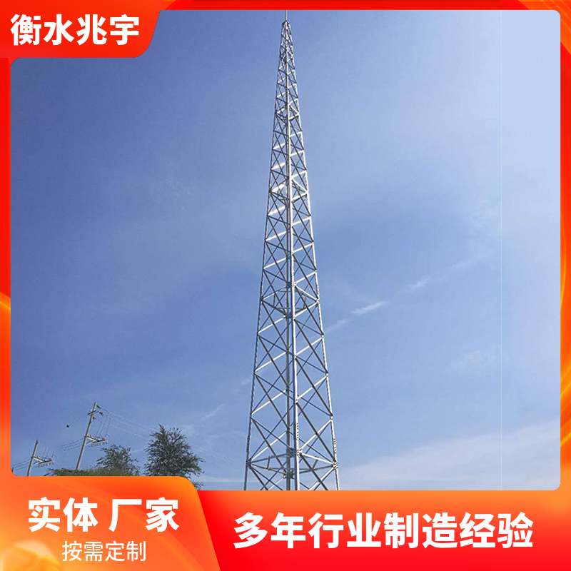 钢结构接闪杆塔避雷线塔 兆宇 楼顶角钢避雷塔