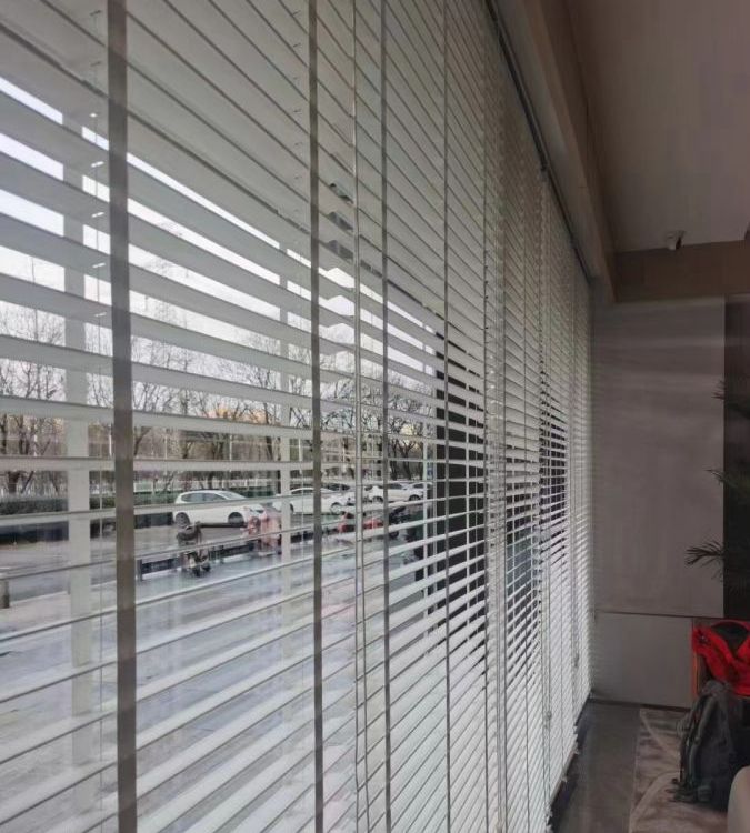 办公室电动全遮光卷帘百叶窗帘 鑫艺诚设计制作