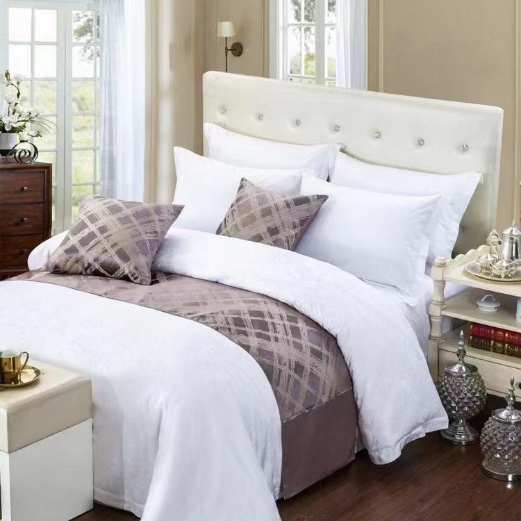 酒店纯棉贡缎60S床上用品布草 鑫艺窗设计定做