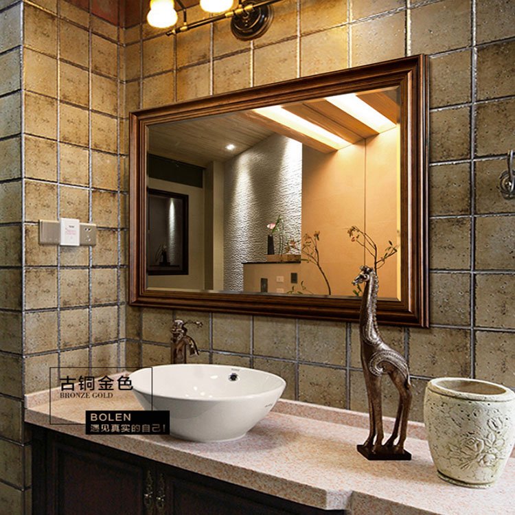 镜子全身穿衣镜 家用卧室卫生间试衣镜 壁挂贴墙立体落地镜