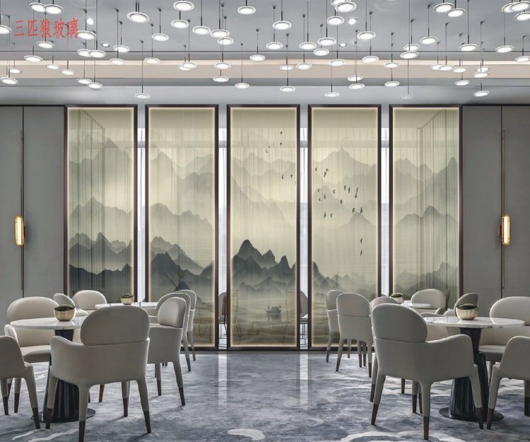 夹丝夹娟玻璃厂家 艺术绘画工程适用 耐磨耐腐蚀 美观简约