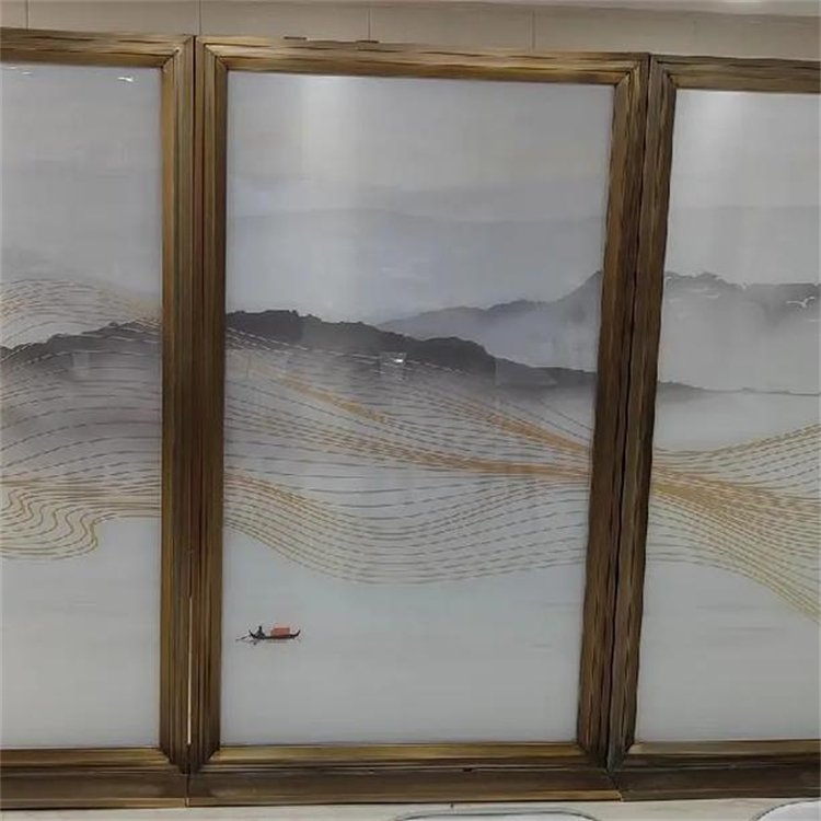 淋浴房隔断 彩色夹胶玻璃 易于清洁 支持定制 厂家定制