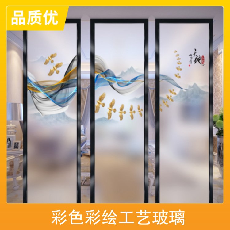 彩色彩绘工艺玻璃 厚度可咨询（mm） 颜色白玻 产品彩绘玻璃