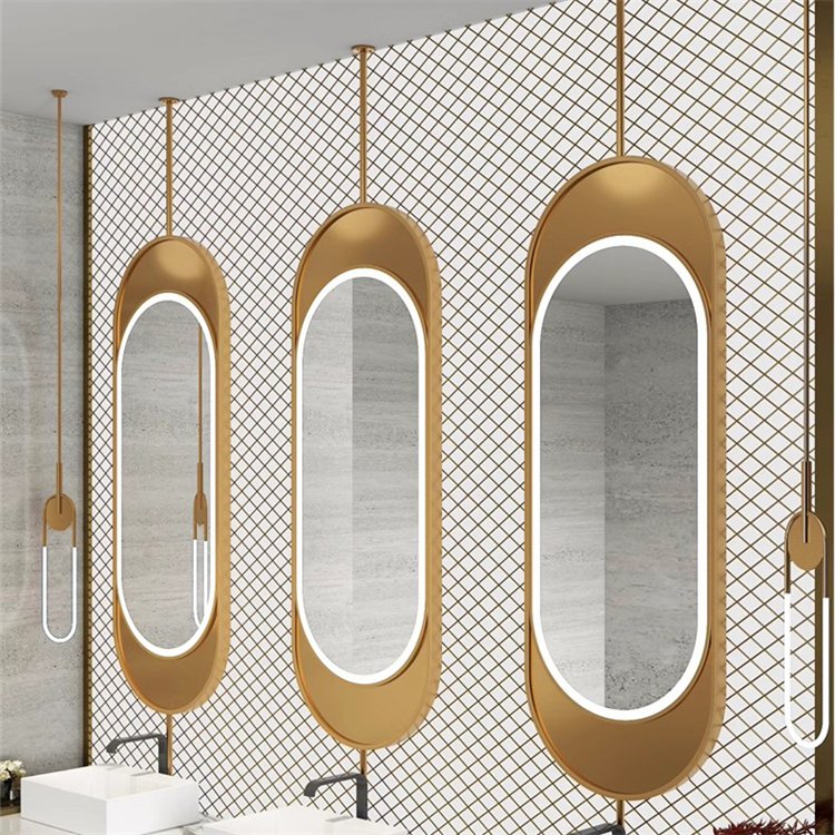 辉煌明珠 轻奢风格卫浴镜 光线柔和 加工定制 厂家定制