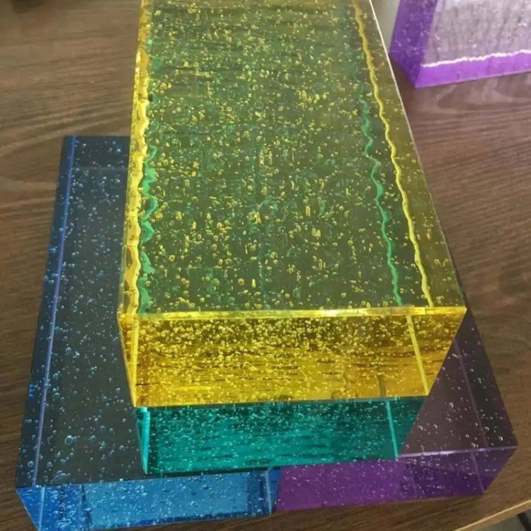 玻璃砖隔断墙卫生间透明方形实心水晶砖玻璃砖块隔断屏风吧台背景