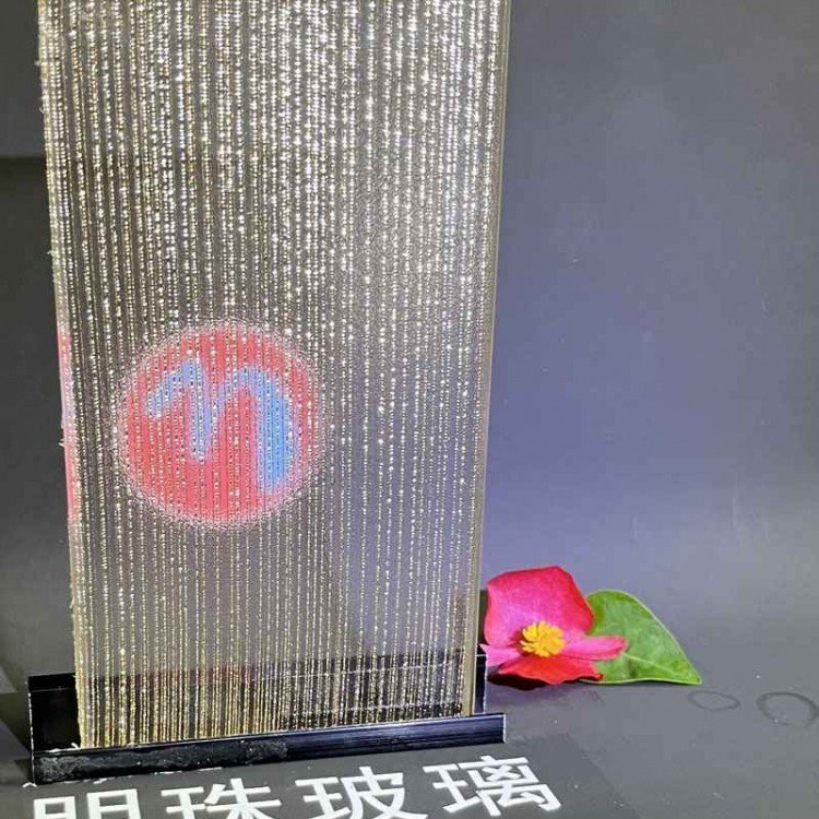 厂家批发办公室售楼部酒店大堂屏风卫生间隔断夹丝夹绢渐变玻璃