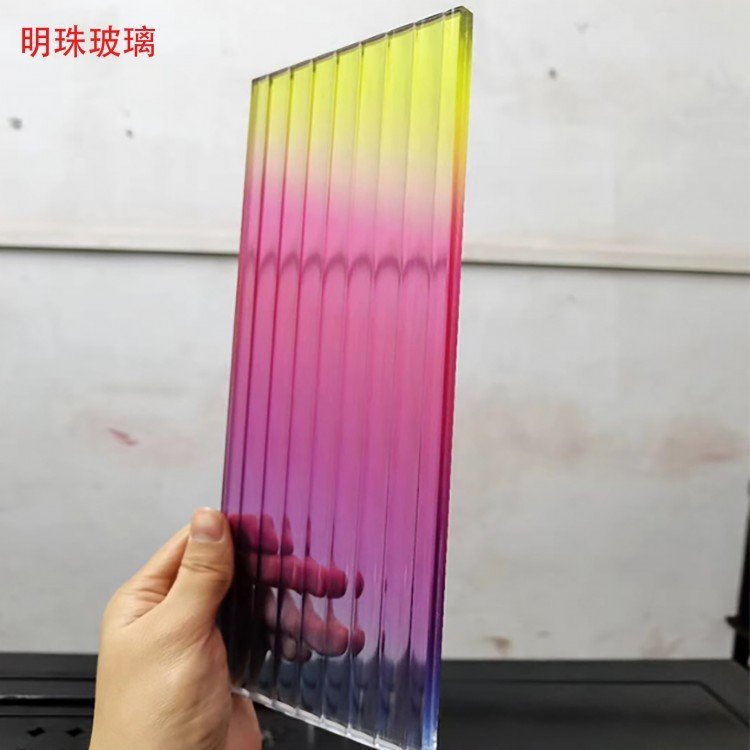 夹丝夹绢艺术钢化玻璃隔断屏风入户玄关5+5超白防爆样板间售楼部