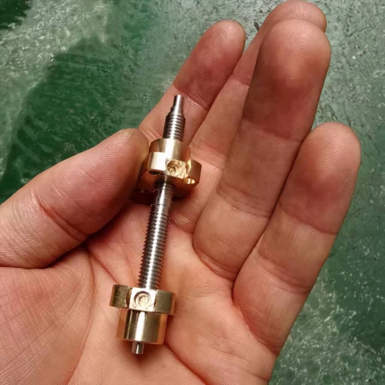 6*1小丝杠杆材质304不锈钢 黄铜螺母车削工艺 非标按图加工