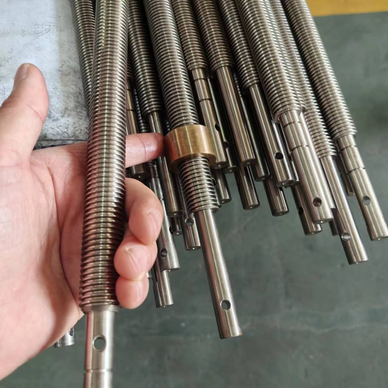 美制英制梯形丝杆 外径19.05*2.54 表面镀镍梅花铜螺母