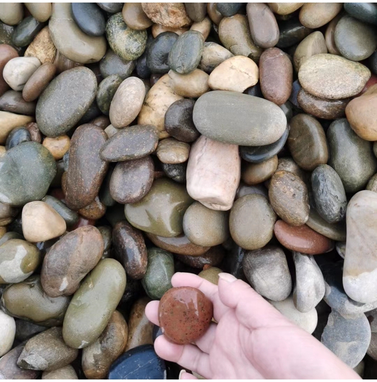 变压器鹅卵石5-8cm 天然杂色河卵石 变电站专用垫层石 江石汇s007
