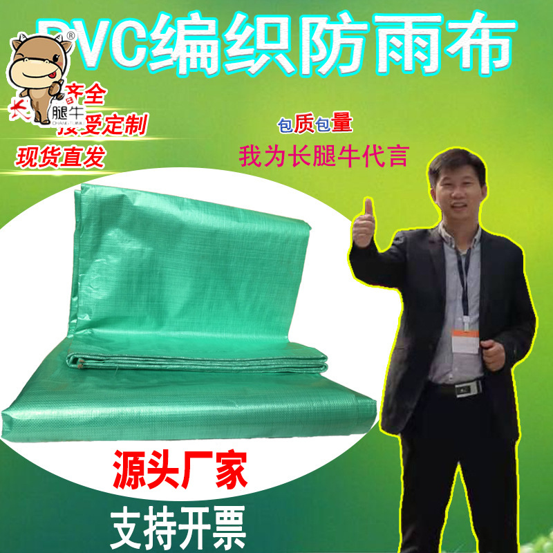 厂家直供PE绿色篷布油布防晒防雨货车棚布塑料加厚打孔双覆膜编织
