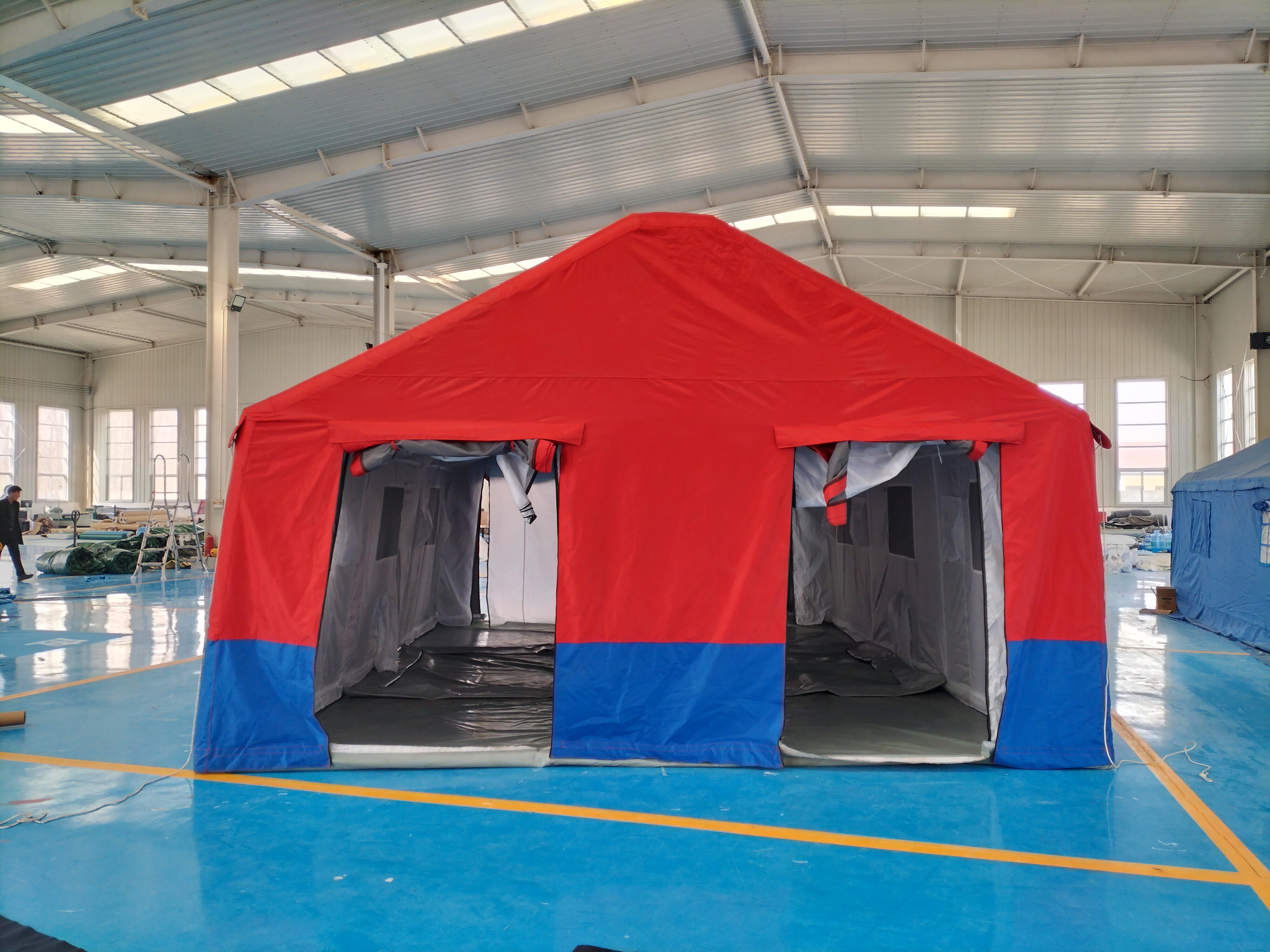 负压指挥定做充气闭气救灾帐篷 流动移动洗消卫生篷篷房定制