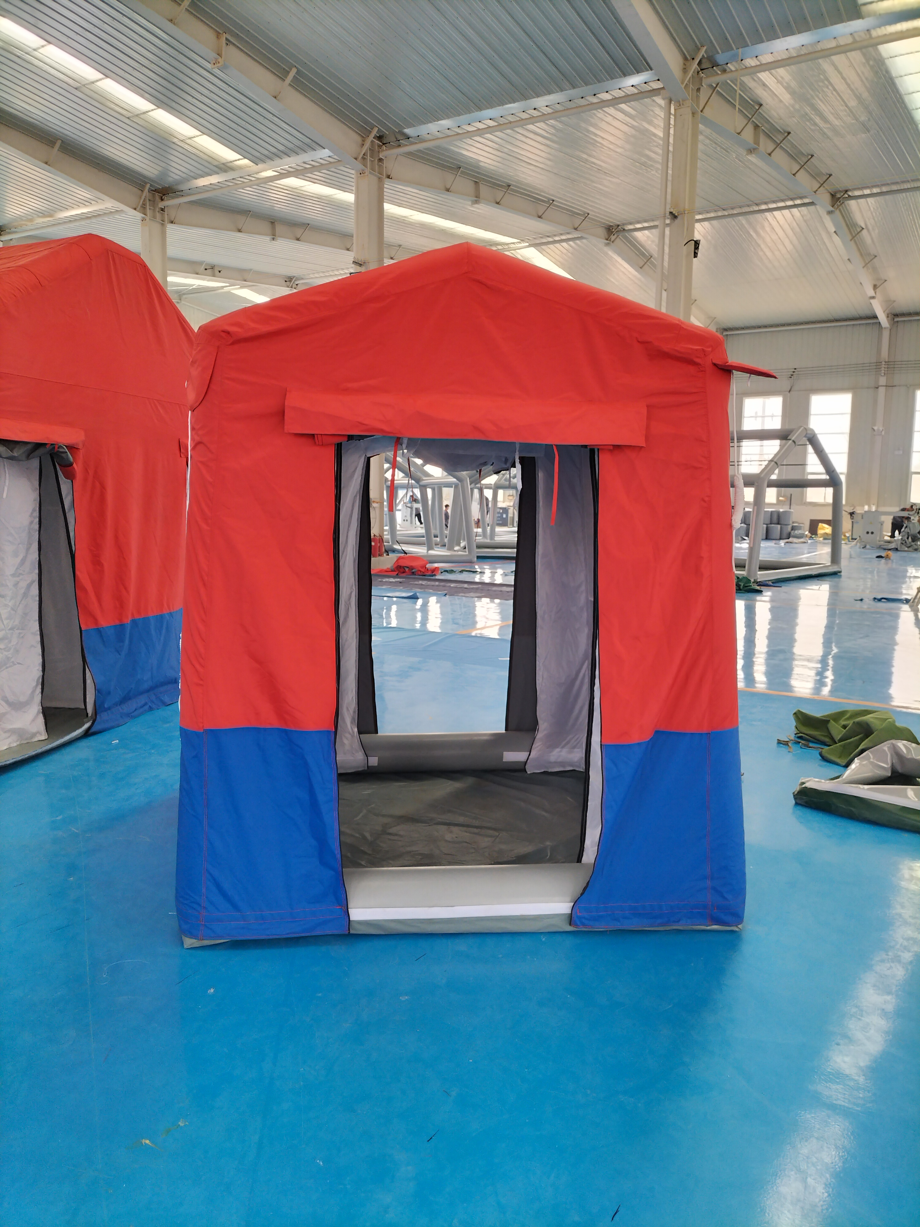 加工厂家定制救援橙色公众洗消站棚消防抢险喷淋卫生消毒洗消帐篷