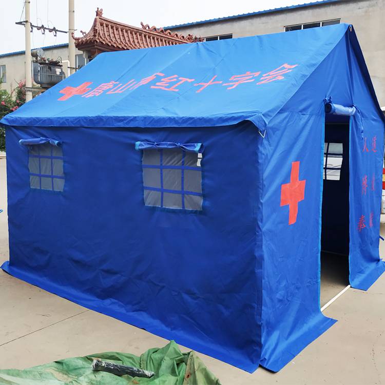 应急救灾帐篷救援隔离防疫施工蓝色测温通道20平米单棉