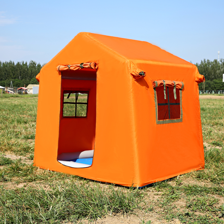 演习拉练指挥救援帐篷免搭建速冲充气帐篷应急防风防雨保暖帐篷