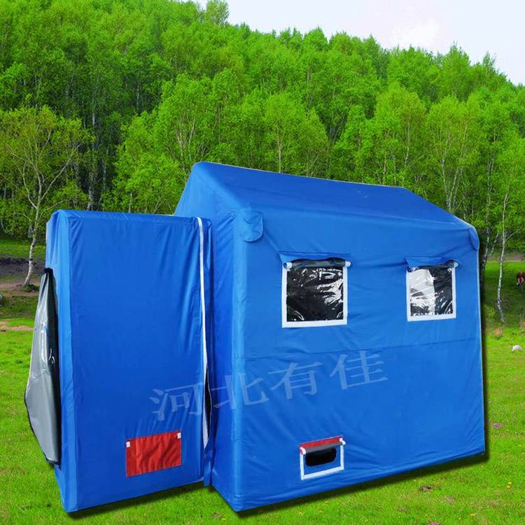 负压洗消消毒隔离单人小型迷彩充气帐篷户外救灾救援消防防疫通道