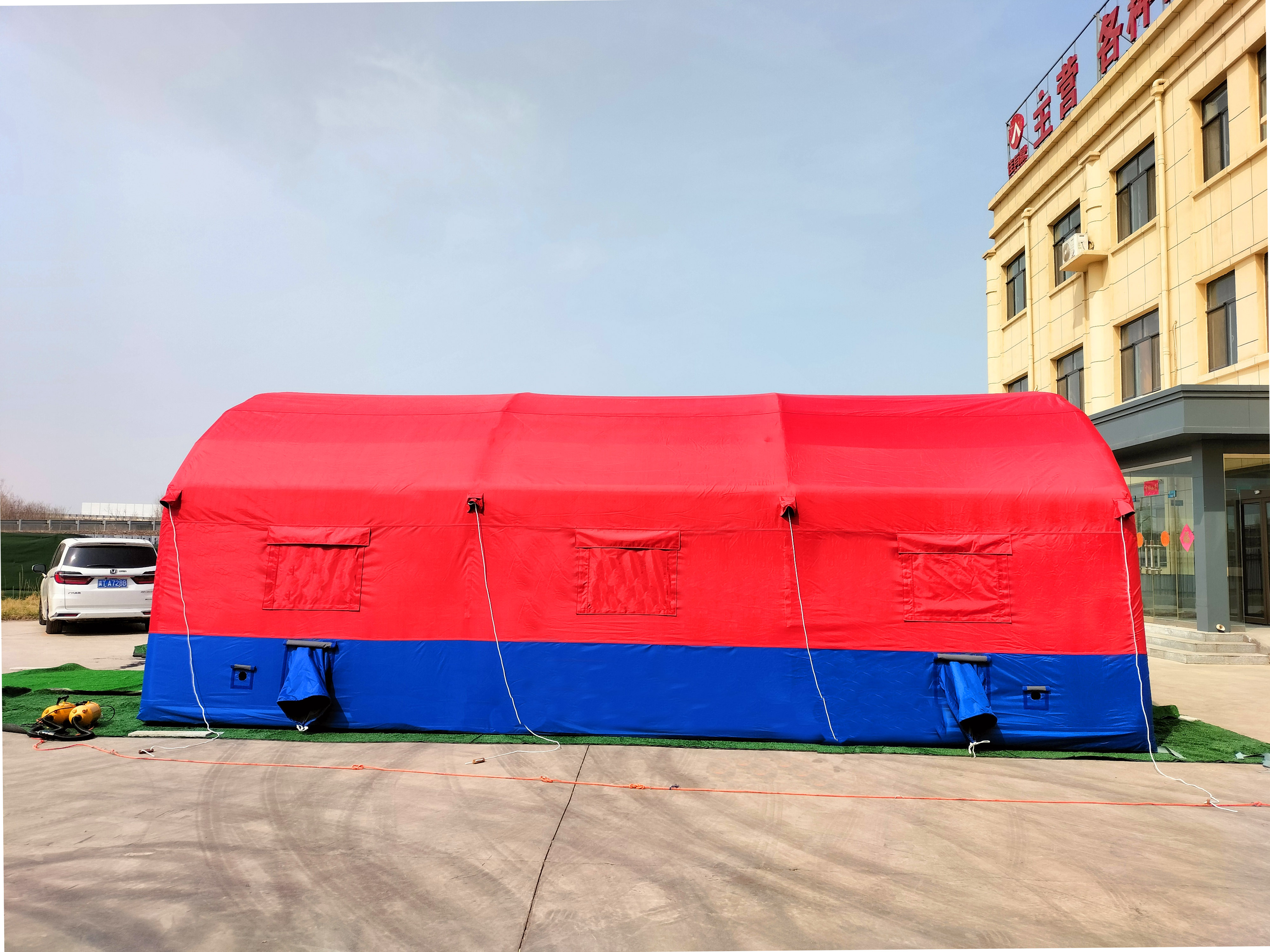 旅行充气帐篷厂家救灾工厂双模隔离野营战勤演习帐篷