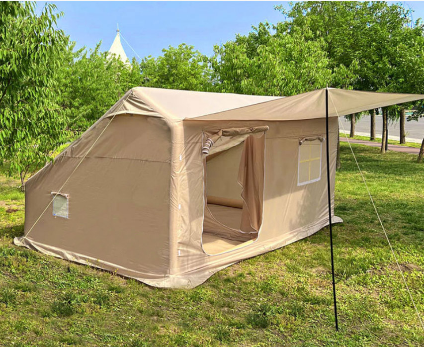 有佳 超轻防雨防晒单层旅游充气棉布帐篷户外大型野外露营帐篷