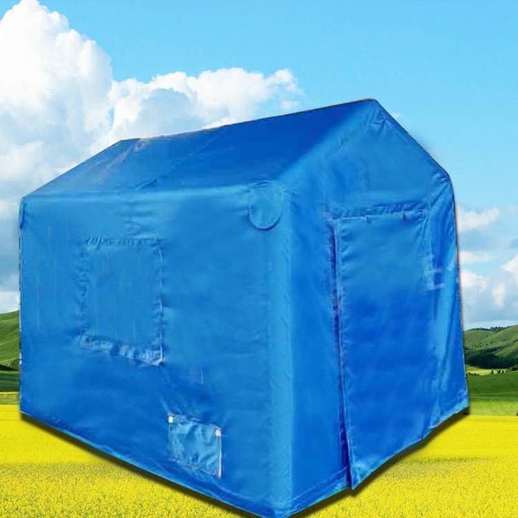 户外大号应急野外宿营救援指挥移动屋脊消防充气式卫 生帐篷