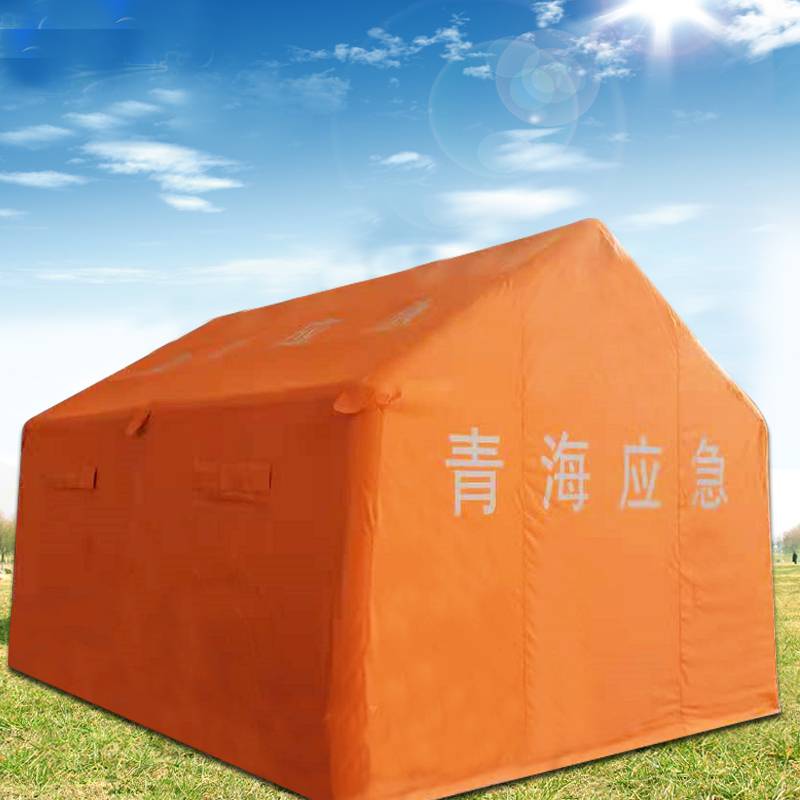鹏远定制标准民政应急救灾户外抗震抗洪防汛临时指挥屋脊充 气帐篷