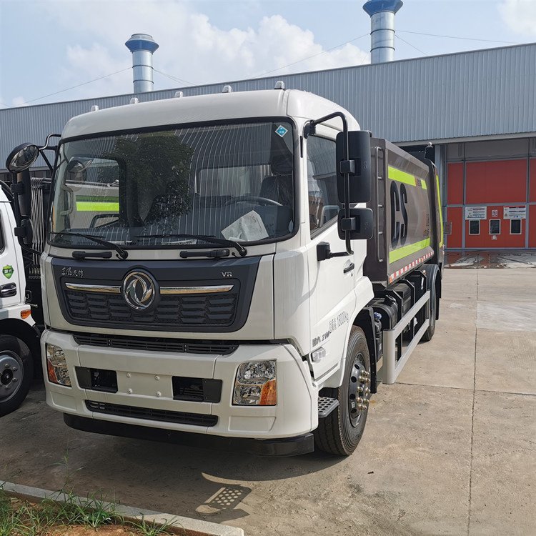 14方东风天锦压缩垃圾车 弧形箱体 外形简洁操控先进
