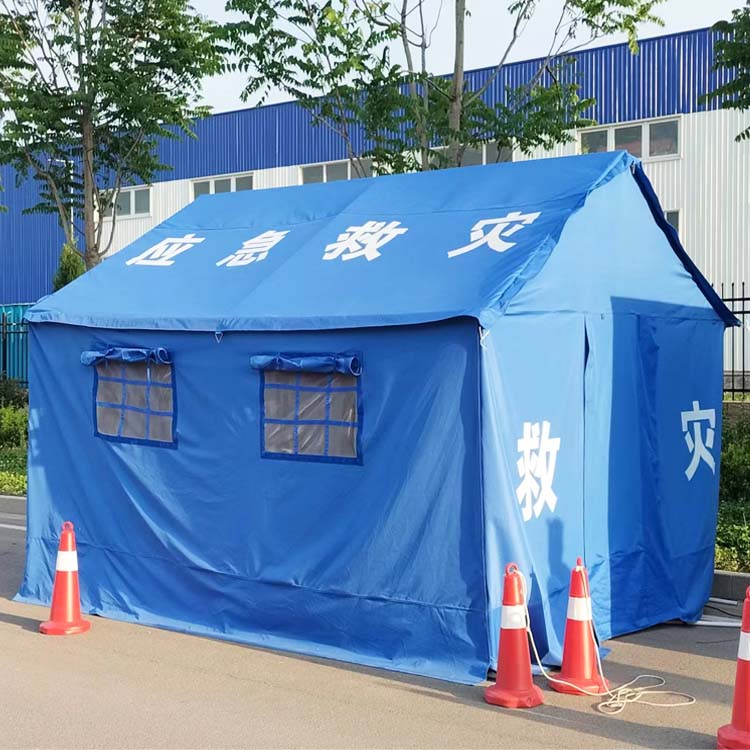 户外民政应急救灾帐篷 救援防汛帐篷住宿保暖棉单12平 24平救灾专用