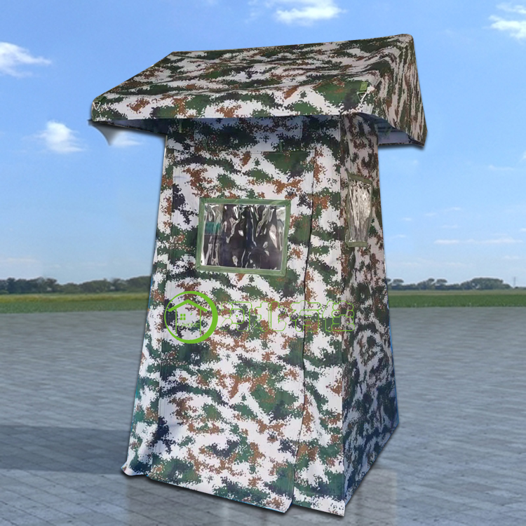 野外基地训练站岗遮阳棚 单人双要放哨岗亭篷房 迷彩防水厂家定制