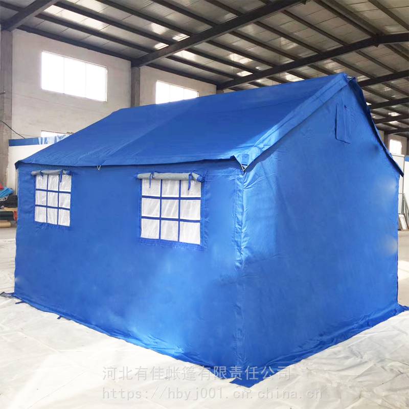 救灾帐篷户外工地帐篷加厚棉帐篷施工帐篷防风保暖帐篷救灾帐篷5-8人帆布牛津布