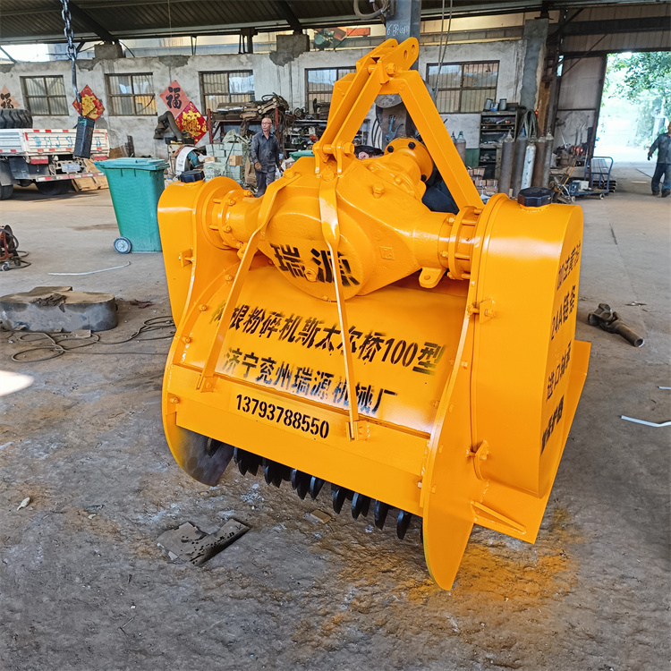 瑞源干湿树墩树根打碎机 果园杂树枝粉碎机 1米悬挂式碎木机