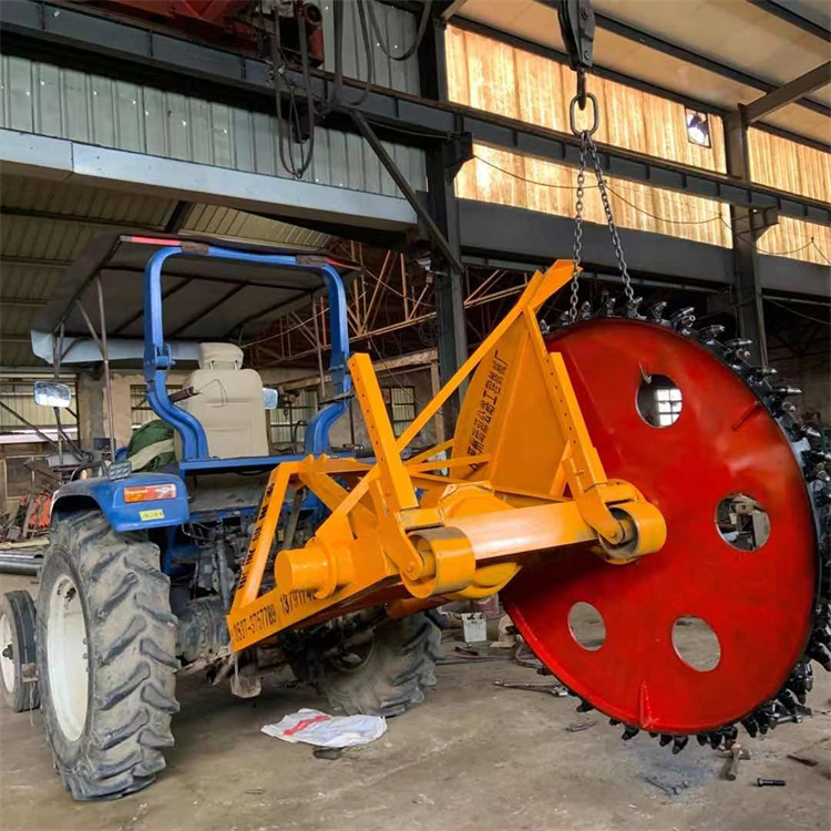 地下管道铺设圆盘开沟机 农田果园排水渠开槽机 瑞源