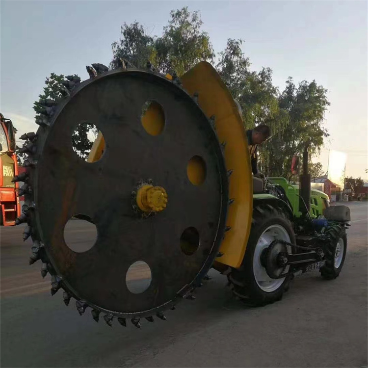 圆盘开沟机 公路马路沿边开槽机 工程机械挖沟机