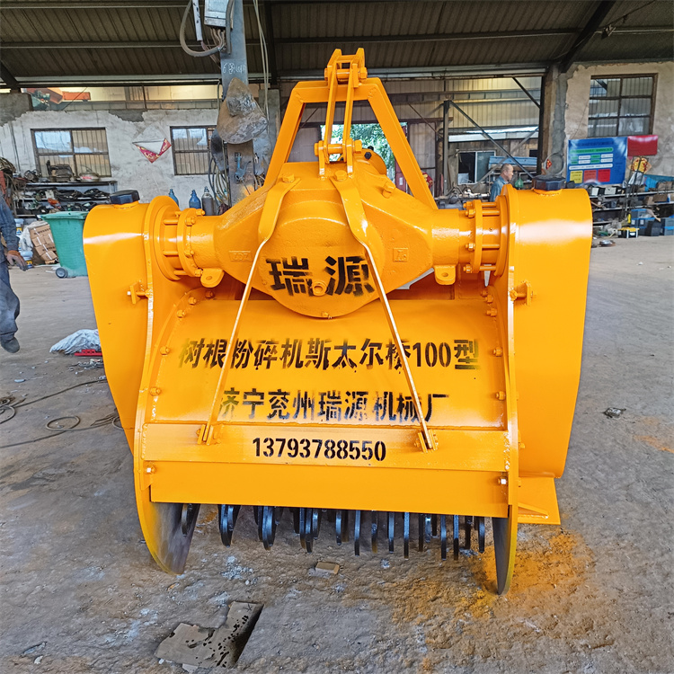 1米树根破碎机 圆盘式树墩粉碎机 斯太尔后桥牵引式树疙瘩打碎机