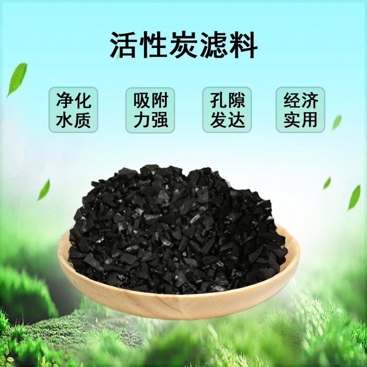 生活用水脱除异味处理砂碳过滤器适配滤料 6-12目椰壳颗粒活性炭