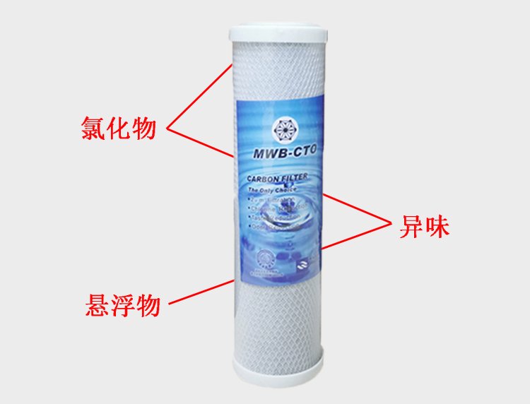 10寸平口CTO滤芯供应 地下水过滤处理去除异味净水器烧结碳芯