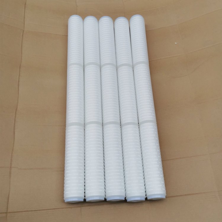 水处理1.5吨过滤面积净水器配件供应30寸5um聚丙烯折叠滤芯