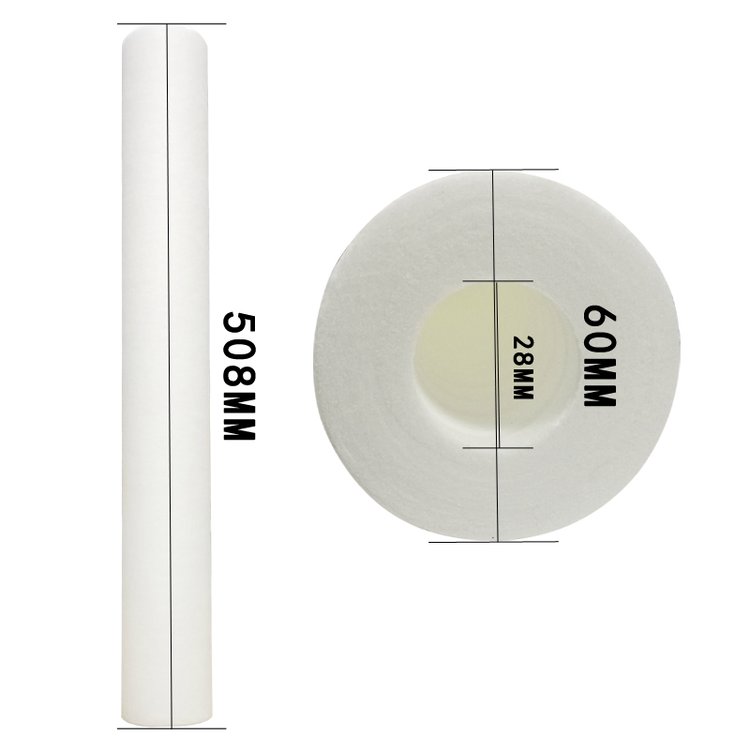 508mm熔喷过滤芯食品行业用水处理反渗透纯水机净水器PP棉芯20寸