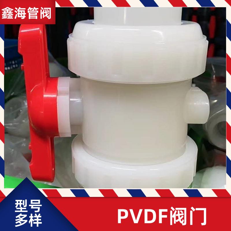 PVDF承插热熔球阀 耐腐蚀塑料阀门 可以按需定制 厂家直供 鑫海