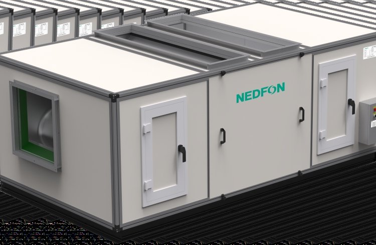 板式热回收新风机组 商用中央空调 整体式 NZK-BQ-2.0 绿岛风