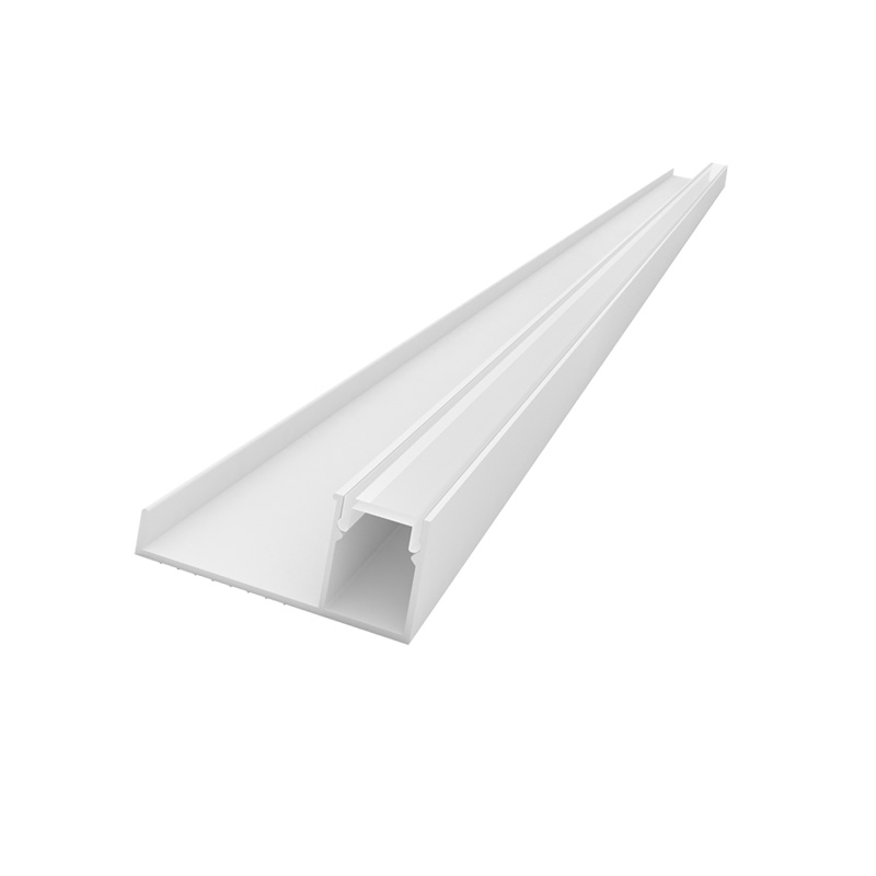 上洗墙预埋款线性灯槽 透光性强耐高温 烤漆 砂白色 铝型材定制
