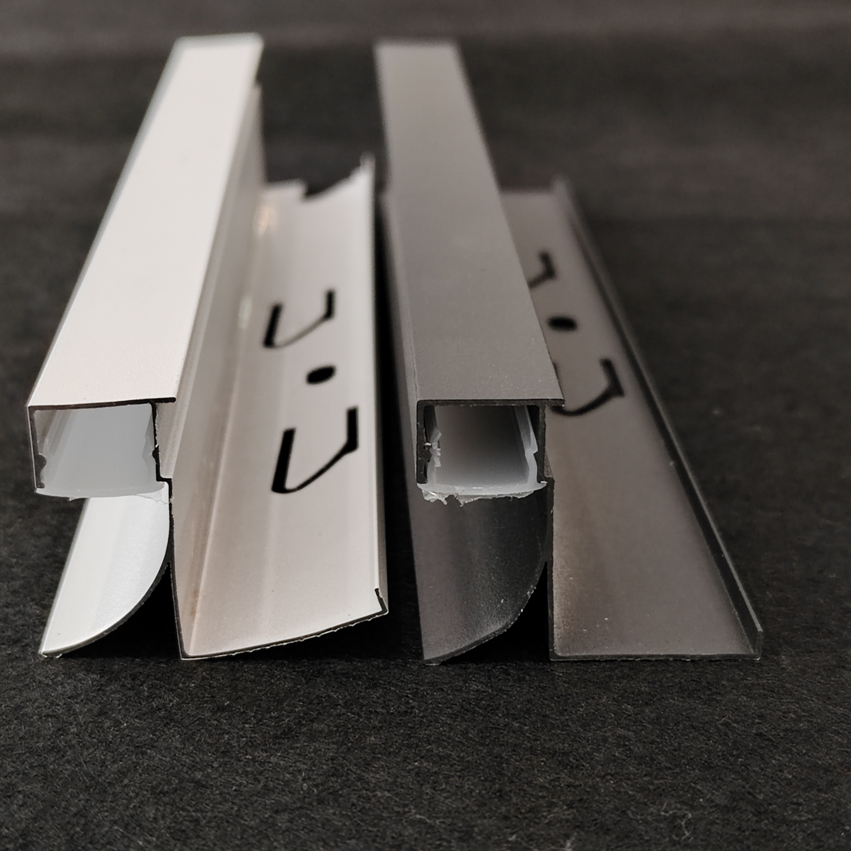 顶角发光氛围灯槽 6063国标铝 安全牢固不生锈 喷砂 砂白色 铝型材定制
