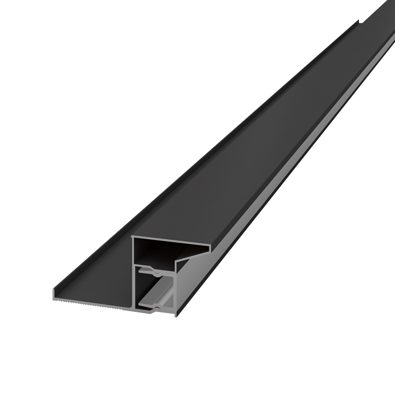 侧照批灰款线性灯槽 免开槽免吊顶 粉沫喷涂 砂纹黑色 铝型材定制