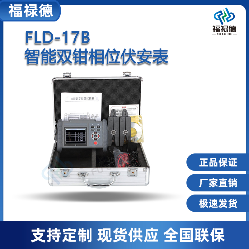 福禄德FLD-17B智能双钳相位伏安表高精度自动测量多功能数字仪表
