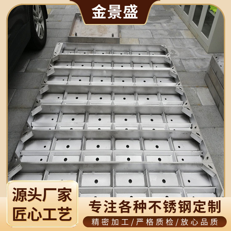 不锈钢隐形井盖 600x600 城镇建设改造用圆形方形污水排水渠盖