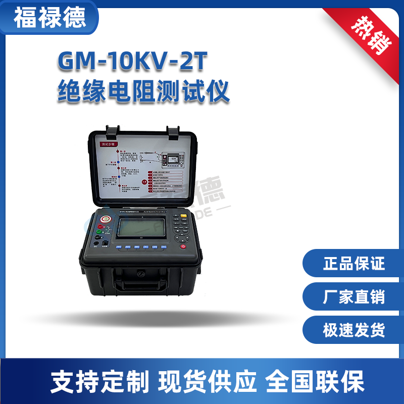 福禄德 GM-10kv -2T 数字式绝缘电阻测试仪 高压兆欧表 数字摇表