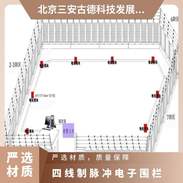四线制脉冲电子围栏接线图6 5000V~10000V 三安古德 SA-A8 ≤95%