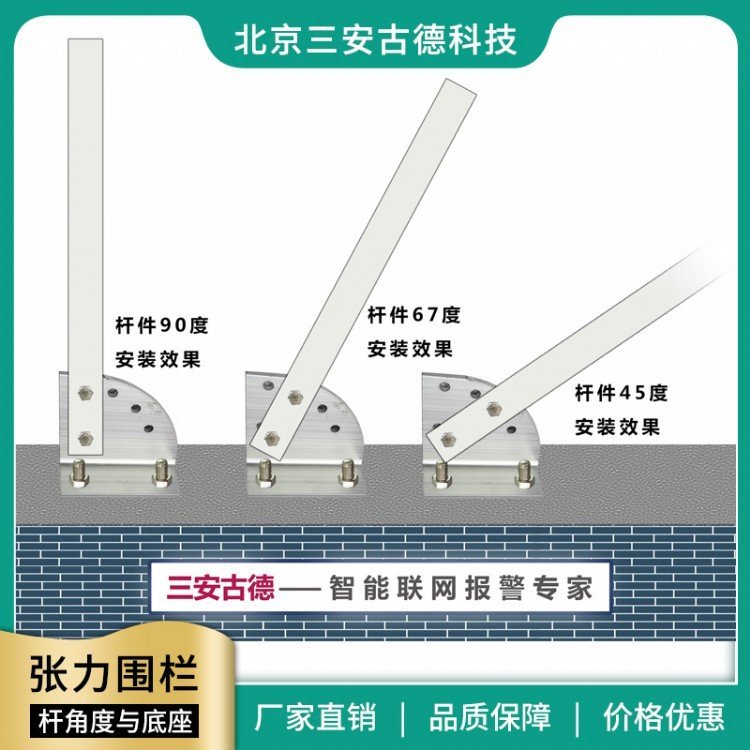 三安古德张力式电子围栏在张力主机上可显示每道张力线的具体参数