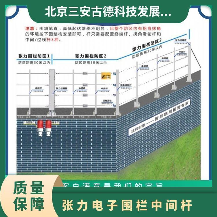 张力电子围栏中间杆工厂方案 500N SA-ZL8 三安古德 防盗报警 是
