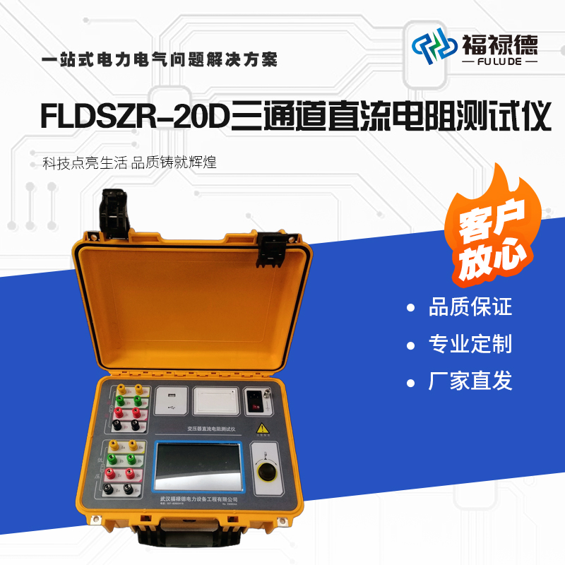 福禄德 FLDSZR-20D 变压器三通道直流电阻测试仪 快速测量抗干扰强